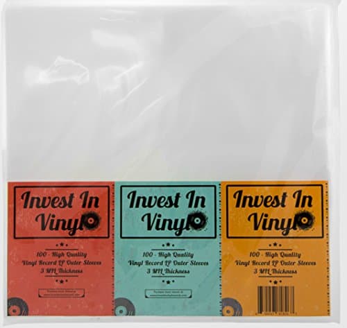 Invest In Vinyl 100 Clear Outer LP Sleeves